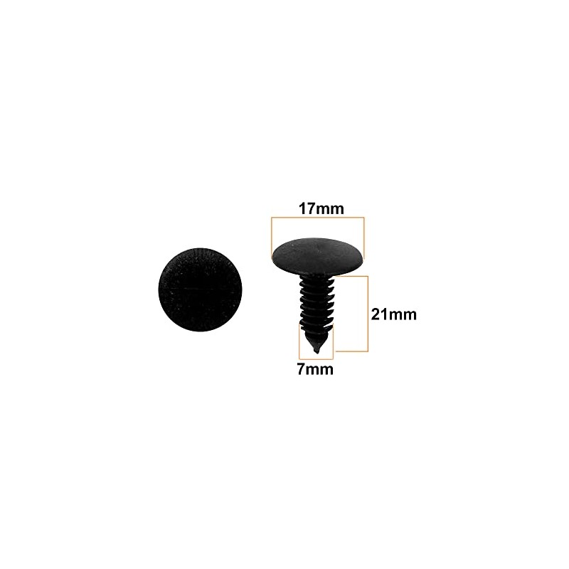 sourcing map 7mm Hole Plastic Automobile Car Clips Rivet Retainer