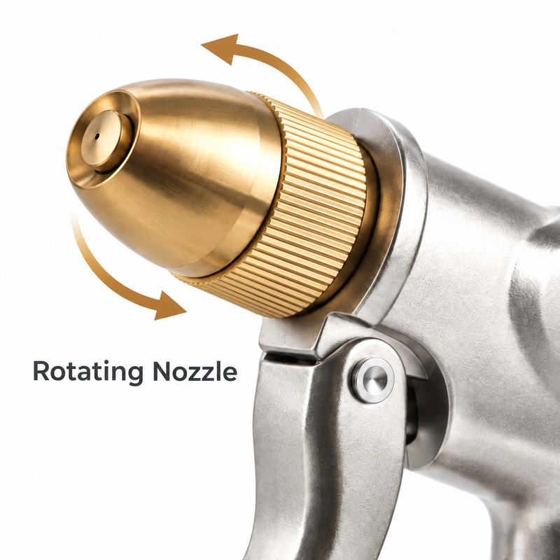 Heavy-Duty Metal Garden Hose Nozzle for Watering & Cleaning –