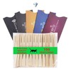 WHISPERING FANTASY 100pcs Premium Quality Wooden Fruit Forks + 5pcs