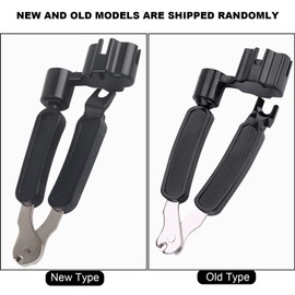 Drfeify Guitar String Cutter, Black 3-in-1 Guitar String Winder Cutter Bridge Pin Puller Sound Console for Bass Guitar Audio Equipment