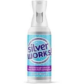 SilverWorks! Fabric Spray Odor Eliminator For Home - Powerful, Natural Silver Ion Deodorizing Technology - Clothes, Furniture And Couch Deodorizer Odor Eliminator And Refresher Spray -16.9oz