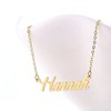 HUAN XUN Gold Color Plated Cursive Name Necklace, Hannah