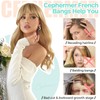 Cephermer Clip in Bangs, Synthetic French Bangs Hair Clip, Fake