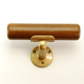 WAKI HIT114 Mini Handrail, 1.2 x 5.9 inches (30 x 150 mm), Medium Oak