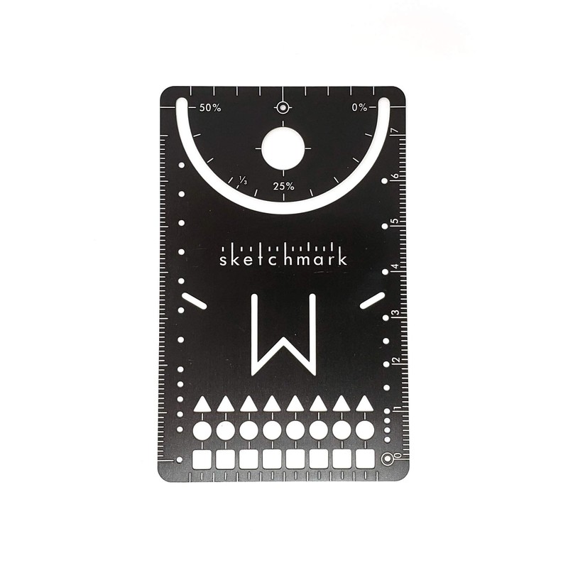 Sketchmark Original Stainless Steel Bookmark Stencil - Credit Card Tool