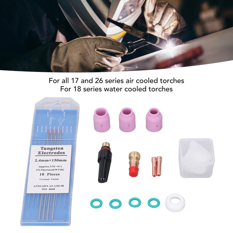TIG Torch Accessories Welding Gas Lens and Nozzle Glass Cup