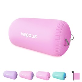 Vapaus Gymnastics Air Barrel Inflatable Tumbling Roller Mat Back Handspring Trainer Air Roller Tumbler Octagon Barrel Gymnastics Equipment for Tumble Track Cheerleading Yoga Training Durable AntiSlip Double Seal Without Pump