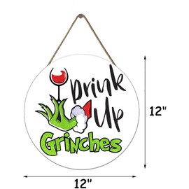 Round Vintage wooden sign Ornament, Xmas Ornament Christmas Tree Hanging Ornament Xmas Gift Christmas Ornaments 12x12 Inch