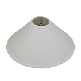 FenchelShades.com Lampshade 4" Top Diameter x 16" Bottom Diameter x 9" Slant Height with Washer (Spider) Attachment for Lamps with a Harp (Linen Snow)