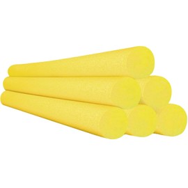 Chochkees Yellow Pool Noodles Swimming Solid Core Foam Tube, Floating Thick Noodles for Floating, Pool Accessories, 52" (24-Pack)