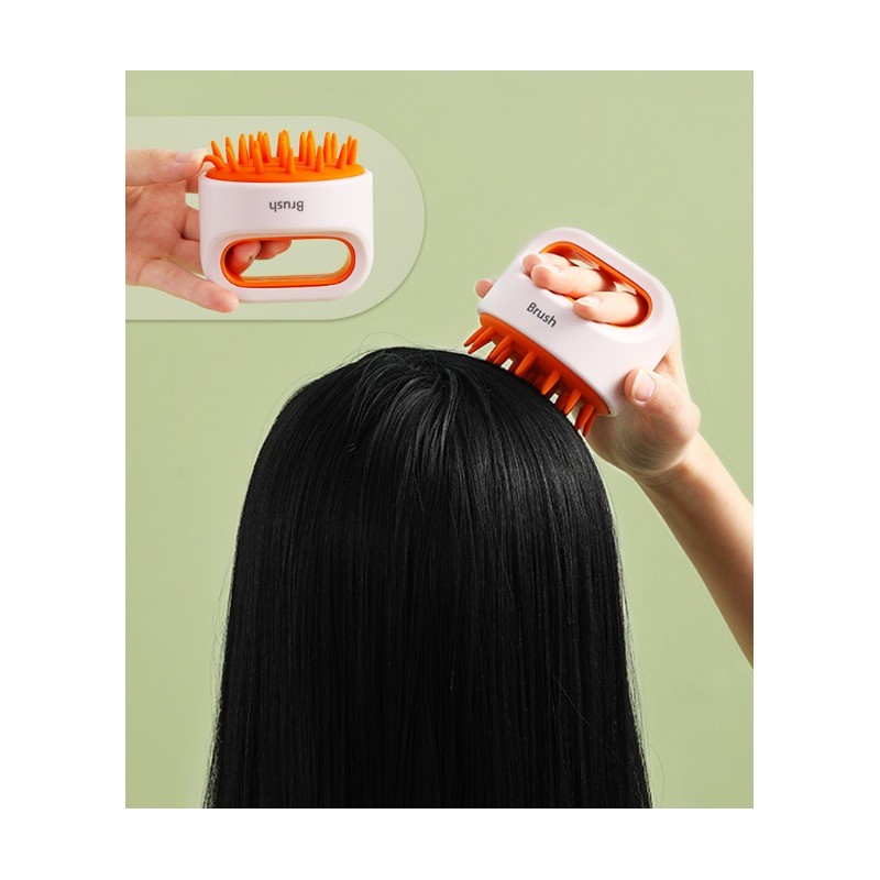 바코젤 헤어 샴푸 브러쉬 두피 마사지, 오렌지, 1개 Bacogel Hair
