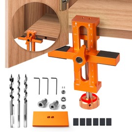 Cabinet Door Mounting Jig Third Generation - Cabinet & Wardrobe Door Clamp and Drilling Jig - Cabinet Installation Positioner Tool - Installation Jig for Frameless or Face Frame Cabinet Doors