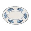 Mud Pie 11 3/4" x 17" Block Print Platter, Blue