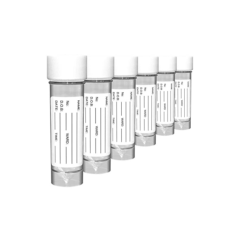 RE-GEN 6x 30ml Clear Plastic Liquid Container Pots, Screw Top