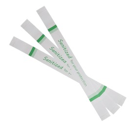 Germiwipe 500Pcs Sanitized Toilet Seat Band,Hotel Essentials, Printed Toilet Strips for Hotels Motels Hospitals (Green/White) TSB-500