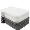 PHOGARY Pack of 10 Face Cloths Wash Mitt Flannel Removal