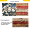 PDZRMY Rustic American Flag Board Jigsaw Puzzle for Adults 1000