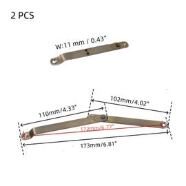 T Tulead Lid Support Hinge Copper Locking Hinge Cupboard Lid Lift Up Stay for Wooden Crates, Cabinets, Storage Boxes, 2 Pcs, Antique Bronze, with Screws