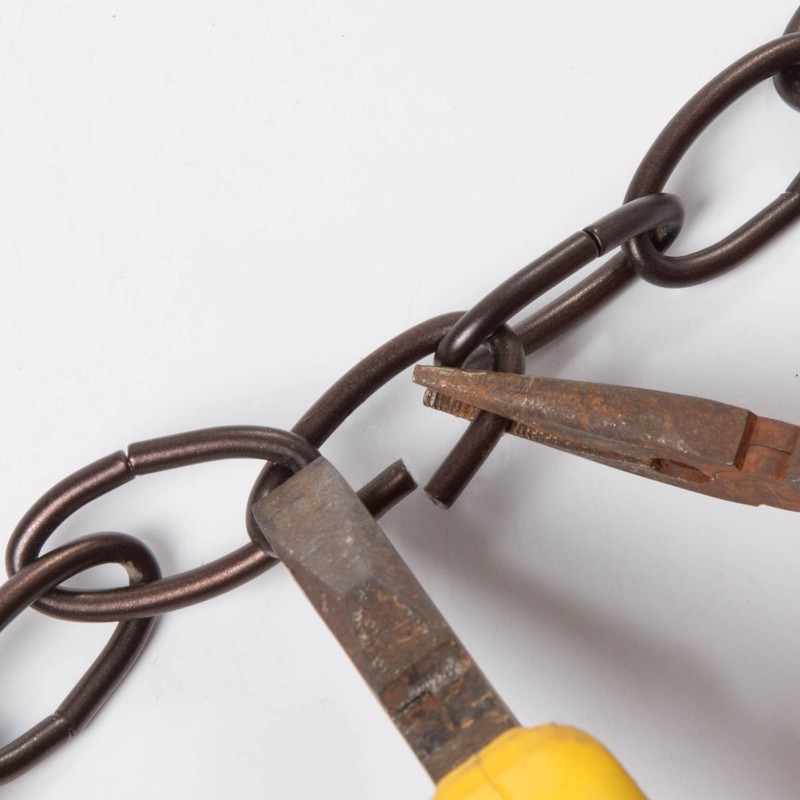 GEPOW 20 Feet Bronze Light Fixture Chain, Extra Chandelier Pendant