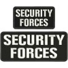 SECURITY F EMBROIDERY PATCH 10X4 AND 6X3 HOOK ON BACK