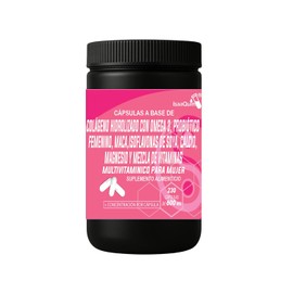 Multivitaminico para Mujer con Colageno Hidrolizado, Omega 3, Maca, Probiotico y Mezcla de Vitaminas | 230 Cápsulas de 600 mg | Suplemento Alimenticio | IsaaQuim