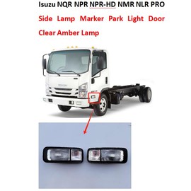 FDONG Side Lamp Marker Park Light Door Clear Amber Lamp Compatible with Isuzu NQR NPR NPR-HD NMR NLR PRO 2008-2023 (RH)