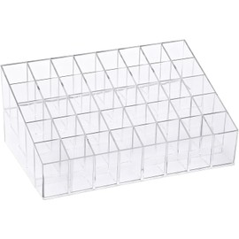 Nivofu Organizador de Pintalabios Acrílico Transparente con 40 Compartimentos, Rejillas Brillo de Labios, Cajas de Maquillaje de Escritorio, Soporte para Lápices Labiales Brillo de Labios Rímel