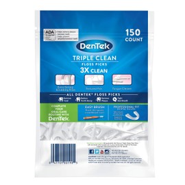 DenTek Triple Clean Floss Picks | No Break Guarantee | 150 Count