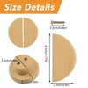 MOROBOR Half Moon Drawer Handles, 6PCS Wooden Semi Circle Pulls