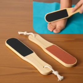 Lima Para Pies Madera Grande Pedicure Doble Cara Elimina Rojo