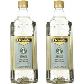 Starbucks Flavored Syrup (Classic, 2 Bottle Pack), Packaging May Vary