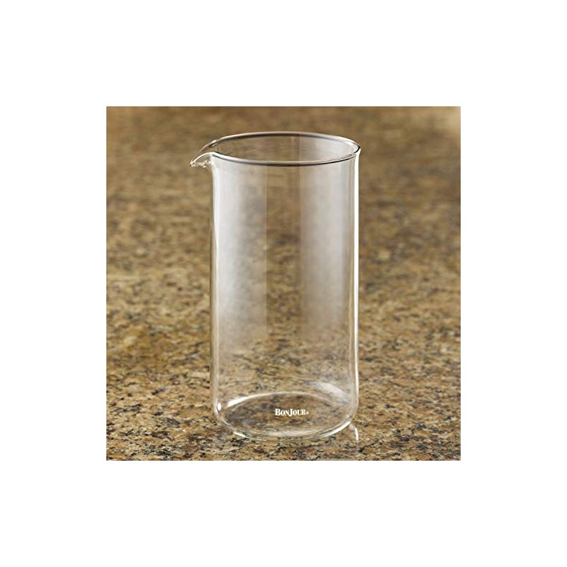 BonJour 8-Cup French Press 53315 Replacement Glass Carafe, Universal Design