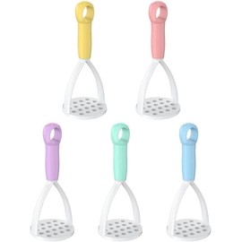1Pc Random Color Manual Silicone Potato Masher, Mini Potato Masher for Non-Stick Cookware, Cooking Utensils Masher, Kitchen Fruit Vegetable Tools