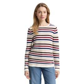 TOM TAILOR Damen 1016350 Pullover, 39111-Red Brown Ottoman, XS