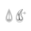 LeCalla 925 Sterling Silver Stud Earrings for Women | Hollow Water Drop Pear Shape Earrings | Small Drop Earring Dupes 12MM