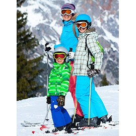 Hicarer 4 Pares de Guantes de Invierno para niños, Impermeables, para Nieve, esquí, cálidos, Unisex, Guantes de Camuflaje para Clima frío, niñas y niños