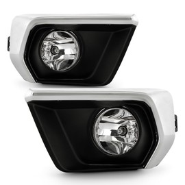 AKKON - 2021 2022 Chevy Colorado Halogen Type Fog Lights Front Bumper Lamp Kit Assembly w/Switch Wire Chrome Bezel Clear