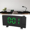 Radio Projection Alarm Clock LED Display Electronic Clock Curved Screen