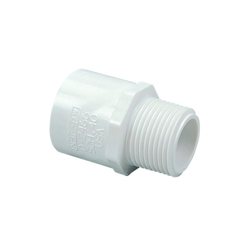 NIBCO Fig No 436-005, 1/2 in. PVC Male Adapter Male