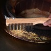 SUPERCLN Wire Brush Wooden Curved Handle Scratch Brushes with Scraper,Wire