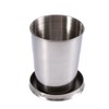 Travel Folding Cup Stainless Steel Cup Camp Keychain Design Retractable