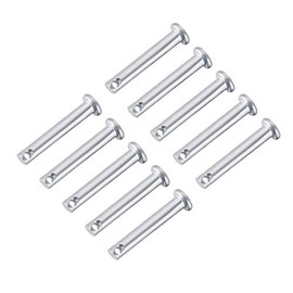 sourcing map Single Hole Fork Bolts 5 mm x 30 mm Flat Head Galvanised Steel Pack of 10