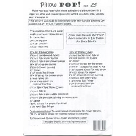Lila Tueller Pillow Pop Pillow Covers Craft Sewing Pattern by Lila Tueller Designs No. 25