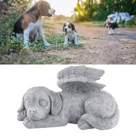 Pet Garden Statue, Pet Memorial Statue Resin Sleeping Pet Angel Garden Sculpture for Pet Memorial Gifts and Pet Loss Gifts Dog Sleeping Angel for Pet Memorial Gravestone Ornament (Angel Dog)