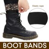 Chivao 8 Pieces Black Boot Blousers Elastic Military Boot Straps