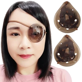 AMZVIO 2pcs Eye Shield After Cataract Surgery Dark Clear Plastic Shield with Elastic Strap,Cataract Eye Protection Patch for Sleeping After Surgery,Reduce The Sensitivity of The Eyes to Light