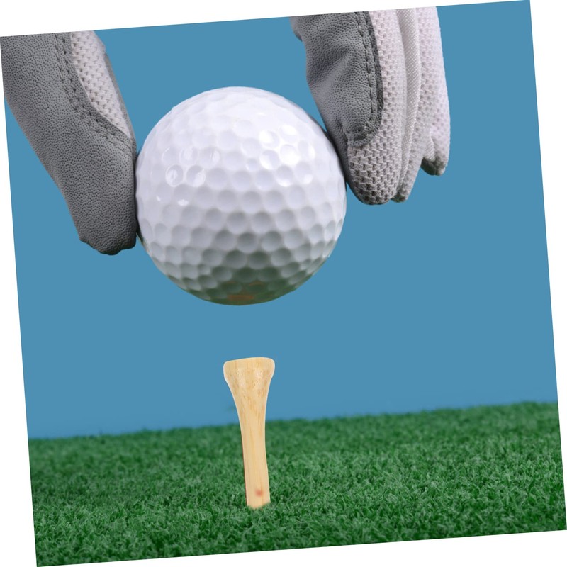 BIUDECO Practical Golf Tees 50pcs Bamboo Ball Markers Long Roll
