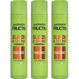 Garnier Fructis Style Sleek & Shine Hairspray, All Hair Types, 8.25 oz. (Packaging May Vary), 3 Count