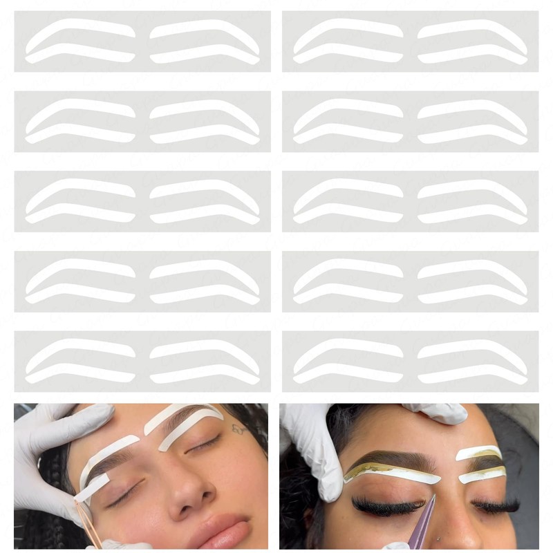 Permanent Makeup Eyebrow Auxiliary Stickers,Airbrush Brow Stickers Stencils Shape Tape,Brow