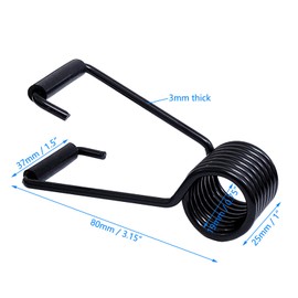 4 Packs Universal Spring Door Closer, Butterfly Spring with Rubber Bumpers Black